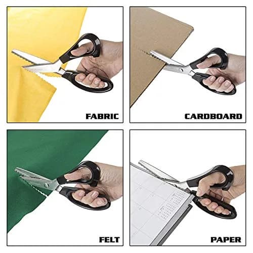 Price Xes Fabric Pinking Shears - Serrated Scalloped Stainless Steel for Sewing & Crafts | 7mm thumbnail 5