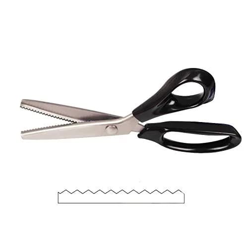 Price Xes Fabric Pinking Shears - Serrated Scalloped Stainless Steel for Sewing & Crafts, 23.5cm thumbnail 1