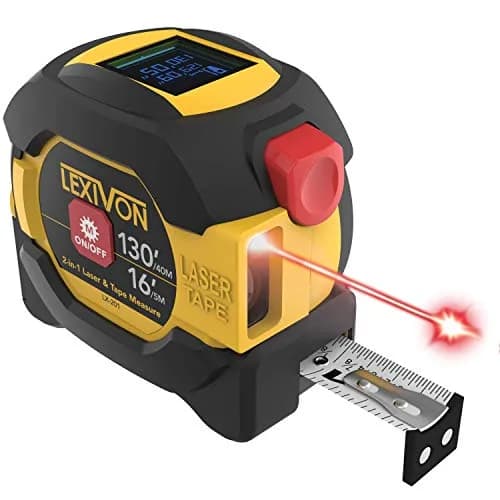 LEXIVON 2 in 1 Digital Laser Tape Measure 130ft (40m) | AutoLock & Backlit LCD thumbnail 1