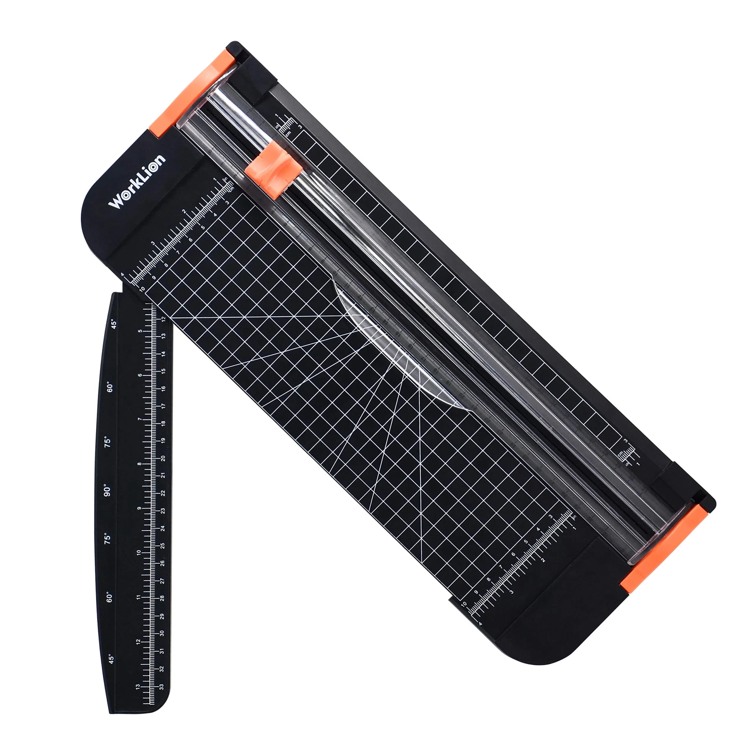 WORKLION Paper Cutter - A4 Craft Cutter with Security Blade, 12 inch Black Office Paper Trimmer