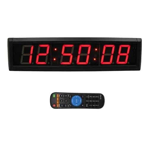 GAN XIN Large Digital Wall Clock with Remote Control | 12/24 Hour LED Timer for Home & Office thumbnail 1