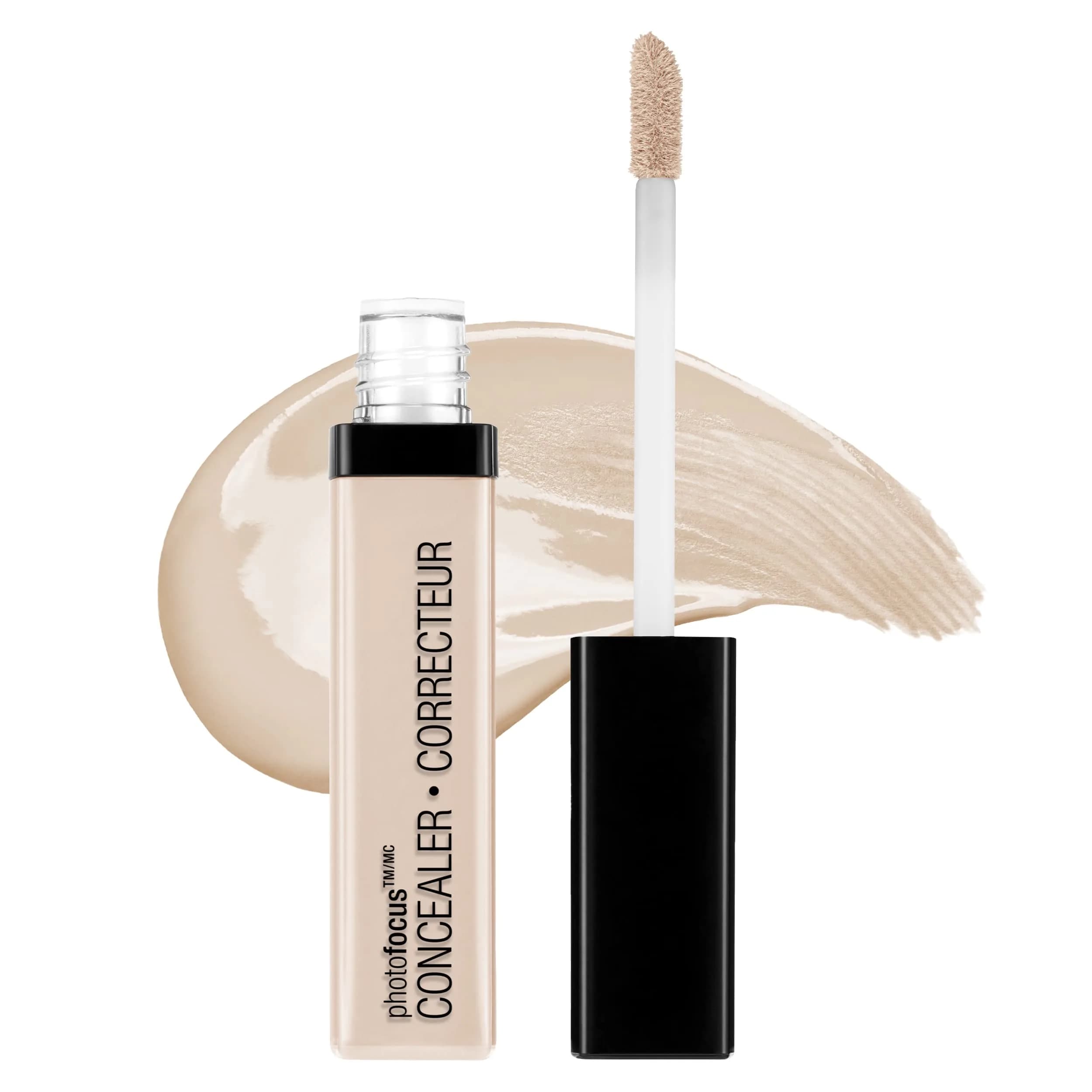 wet n wild Photo Focus Concealer Medium Peach 0.29ml (0.01 Fl Oz) | Photography-Friendly High Coverage — Fair Beige