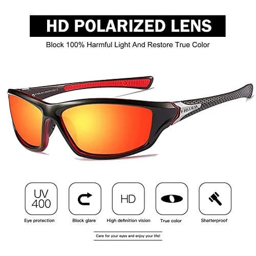 FAGUMA Sports Polarized Sunglasses for Men | UV400 Protection, 62mm Lens Width thumbnail 3