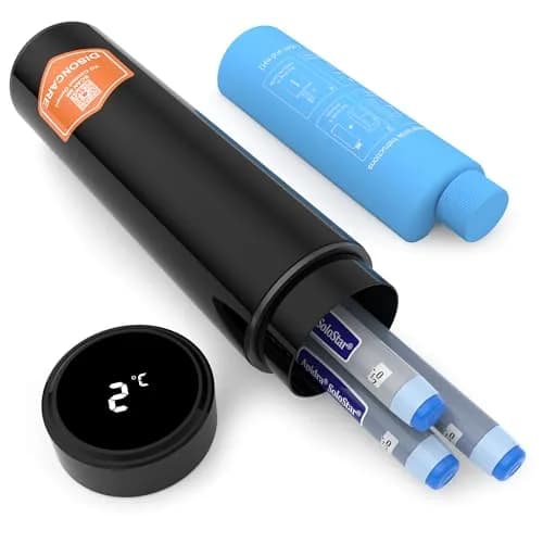 DISONCARE Odyssey Series Insulin Cooler Travel Case with Temp Display & QR ID, 2-3 Pens, 60H Cold, Black | TSA Approved thumbnail 1