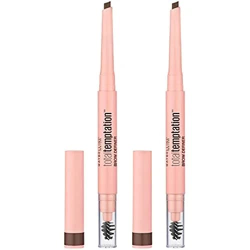Maybelline Total Temptation Eyebrow Definer Pencil, Medium Brown, 2 Count | Defines & Shapes Brows Naturally thumbnail 1