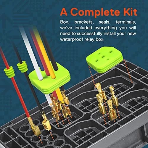 True MODS 12V Automotive Waterproof Fuse Relay Box with 6 Relays & 10 Fuses | IP65 Rated for Off-Road & Marine Use thumbnail 5