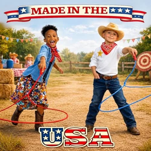 Western Stage Props Children’s Cowboy Kiddie Trick Rope Lasso | Pre-Tied, Made in USA, Ages 4-10 thumbnail 2