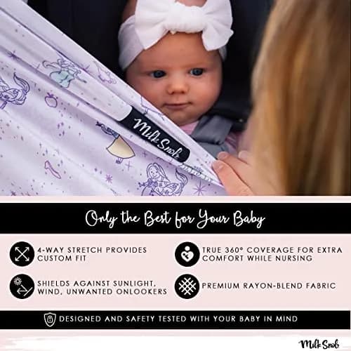 Milk Snob Original Disney 5-in-1 Cover Mickey Mouse Sketch, 1 Count | Breathable Rayon Blend for Car Seats, Nursing, Shopping Carts, High Chairs thumbnail 3