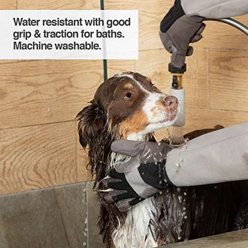 PetFusion Multipurpose Pet Glove for Grooming, Grey | Water-Resistant, Scratch & Puncture Protection thumbnail 4