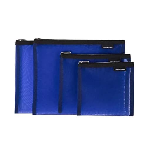 Travelon Set of 4 Mesh Pouches Blue 21.5cm (8.5in) x 32.1cm (12.5in) | Organize Travel Gear thumbnail 2