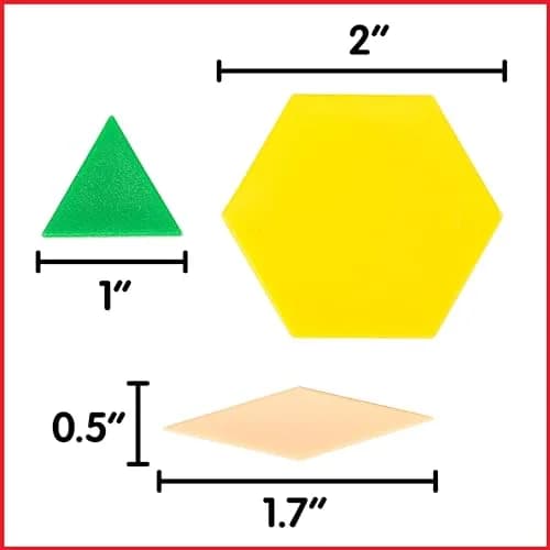 Edx Education Pattern Blocks - Mini Jar Set of 120 | Develop Geometry, Fractions & Measurement Skills thumbnail 2