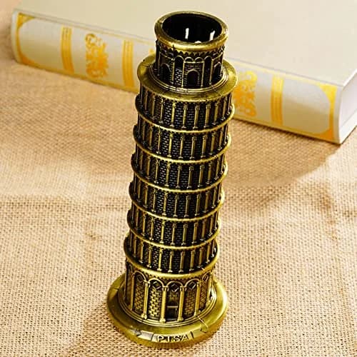 DS. DISTINCTIVE STYLE Metallic Leaning Tower of Pisa Statue 16cm (6 Inch) | Authentic Italian Landmark Replica thumbnail 5