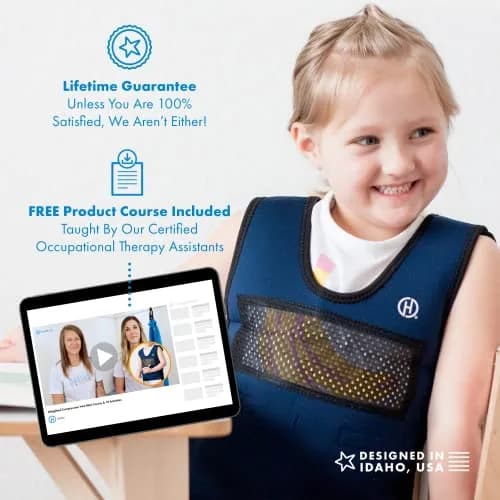 Harkla Weighted Vest for Kids - Neoprene Compression Vest - Ages 5 to 9 | Adjustable & Breathable thumbnail 5