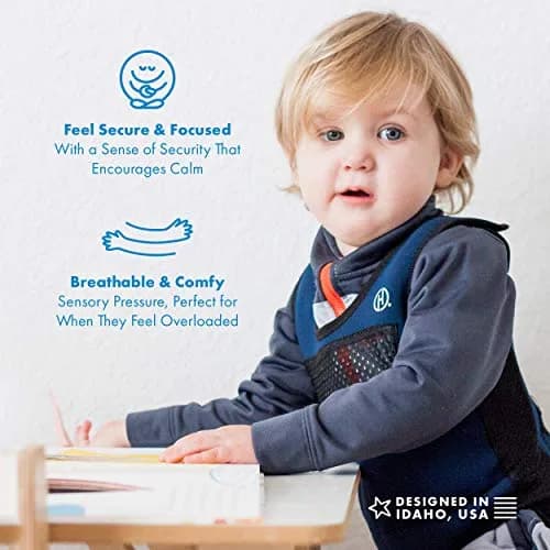 Harkla Weighted Vest for Kids - Neoprene Compression Vest - Ages 5 to 9 | Adjustable & Breathable thumbnail 3