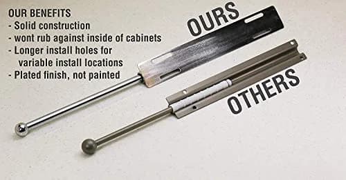 H. Bowes 12" Valet Rod Satin Nickel 32.79cm (12.91") | Extends 22.86cm (9") thumbnail 5