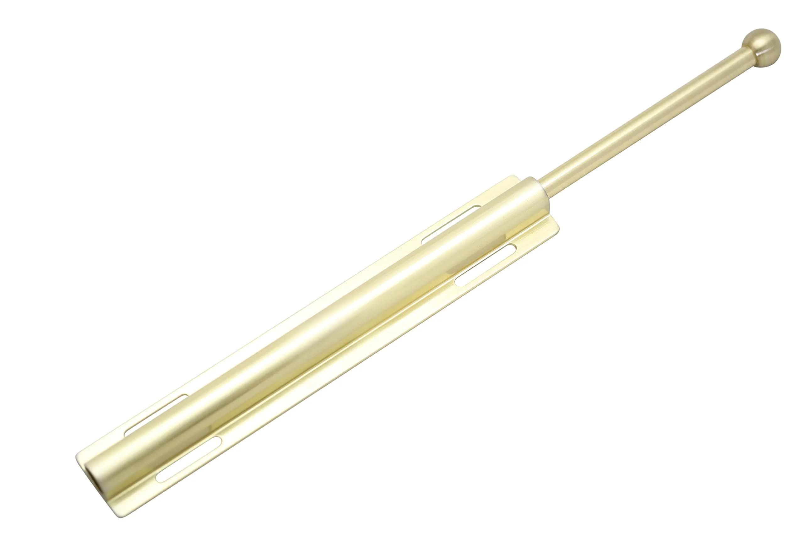 H. Bowes 12" Valet Rod 30.48cm (12") Polished Chrome | Pull-Out Closet Rod for Organization — Satin Brass