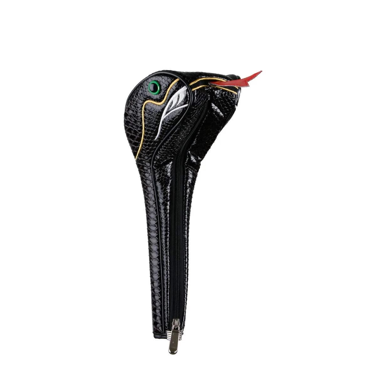 Sahara Black Snake Driver Headcover for Golf Clubs | Fits 460cc Drivers with Zippered Closure — Black