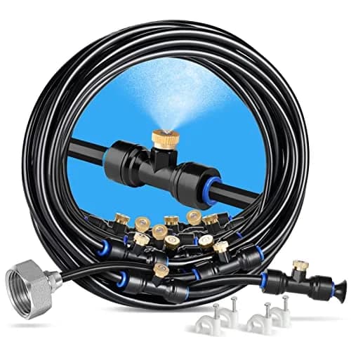 homenote Misting Cooling System 75ft (23M) | 28 Brass Nozzles, 3/4" Adapter, Outdoor Patio Cooler thumbnail 1