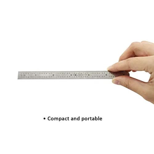 WeldingStop 6 inch (15 cm) Machinist Ruler | Flexible Stainless Steel Rule with 5R Graduations thumbnail 4