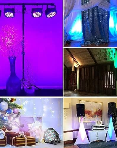 Litake Stage Par Lights, RGB 36 LED 2 Pack | Sound Activated, DMX & Remote Control thumbnail 6