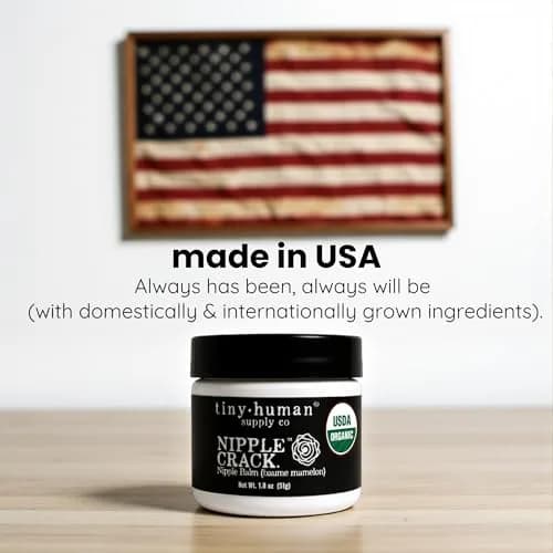 Tiny Human Supply Co Nipple Crack Organic Nipple Cream 53ml (1.8 Fl Oz) | Lanolin-Free Balm for Breastfeeding Mothers thumbnail 4