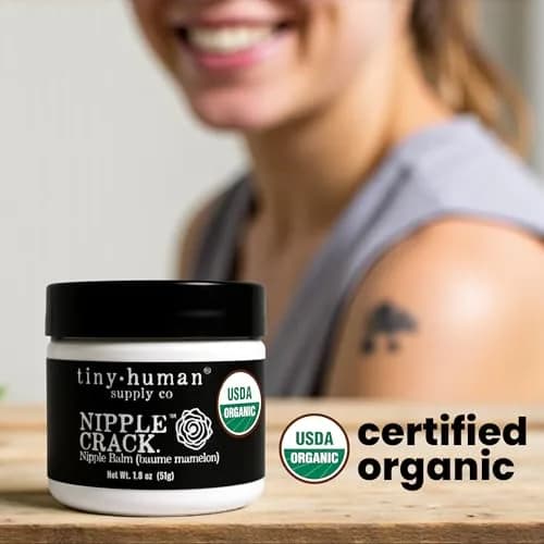 Tiny Human Supply Co Nipple Crack Organic Nipple Cream 53ml (1.8 Fl Oz) | Lanolin-Free Balm for Breastfeeding Mothers thumbnail 9