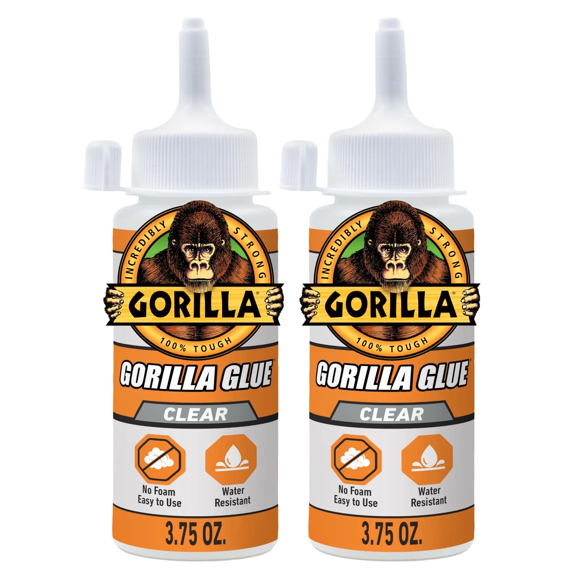 Gorilla Clear Glue, All Purpose, 1.75 oz Bottle | Crystal Clear, Water Resistant Bond — Bottle 3.75oz