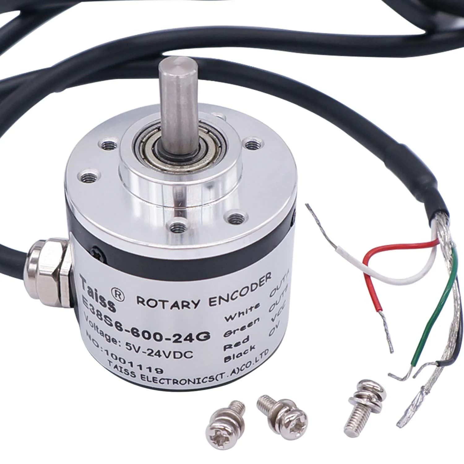 Taiss Incremental Rotary Encoder 600P/R DC 5-24V | Optical AB 2-Phase Quadrature Encoder with 6mm Shaft - main product image