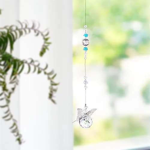 H&D HYALINE & DORA Handmade Crystal Butterfly Prism Suncatcher 30mm (9 in / 23 cm) | Rainbow Maker Hanging Decor thumbnail 6