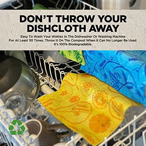 Wettex The Original Swedish Dishcloth for Kitchen 10 Pack | Reusable & Eco-Friendly (70% Cellulose, 30% Cotton) in India thumbnail 7
