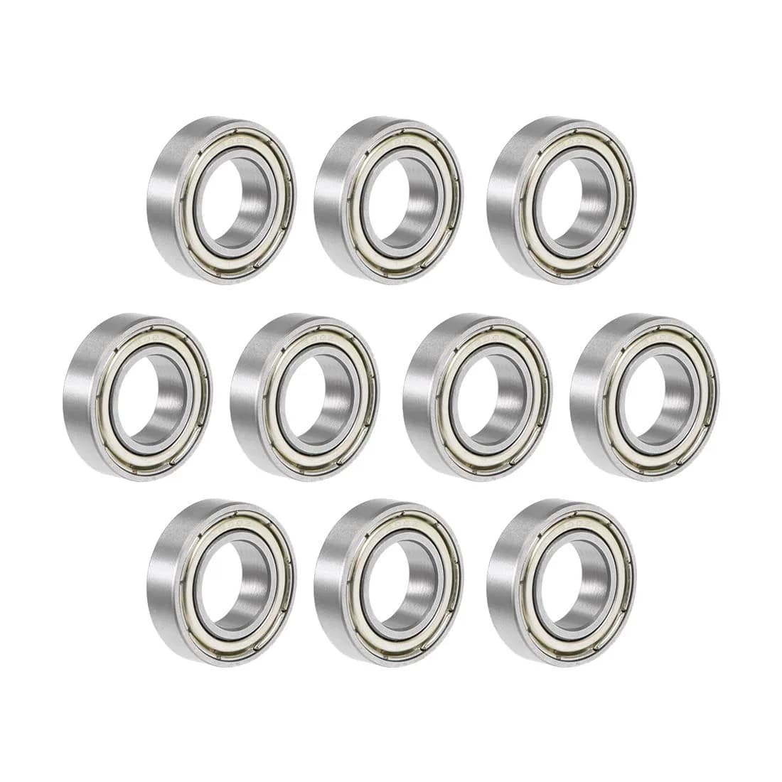 uxcell Deep Groove Ball Bearing 6802ZZ 15x24x5mm | Double Shield, Chromium Steel, ABEC1 — 10x19x5mm