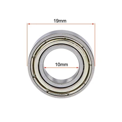 uxcell Deep Groove Ball Bearing 10x19x5mm Chrome Steel 10Pcs | Shielded Type for Industrial & Micro Motors thumbnail 4