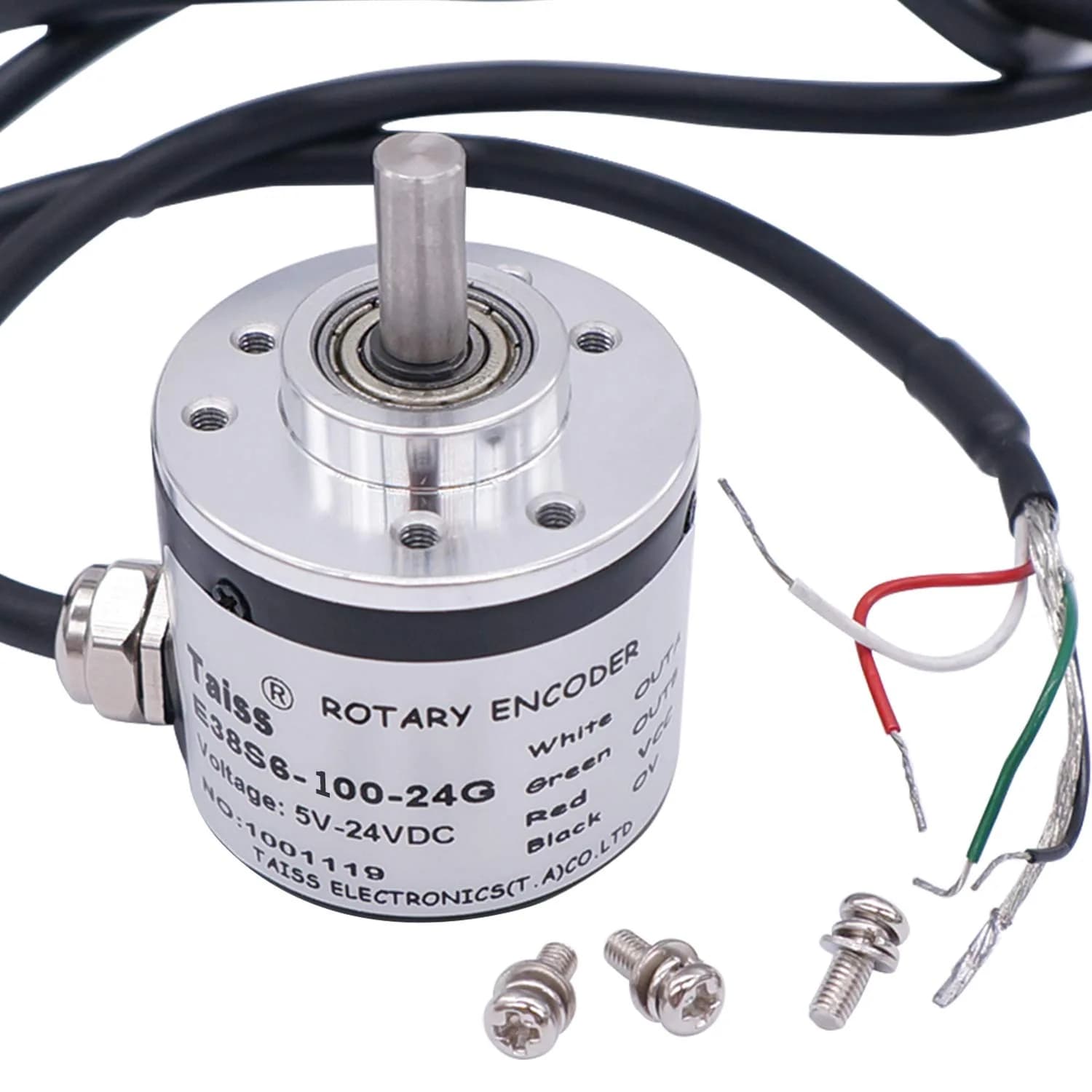 Taiss AB 2 Phase Incremental Rotary Encoder 100P/R DC 5-24V 6mm Shaft | Electronic Component for Control Systems - main product image