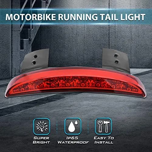 NATGIC Red Chopped Rear Fender Edge LED Brake Light Assembly for Harley XL 883N 1200N XL1200V XL1200X | 12V DC thumbnail 7
