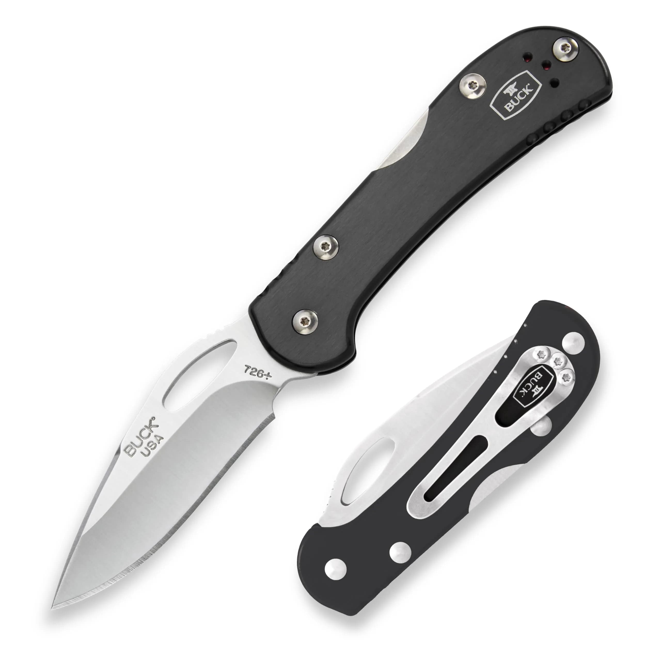 Buck Knives 726 Mini Spitfire EDC Pocket Knife, Black, 2.1 oz | Compact, Durable, Made in USA - main product image