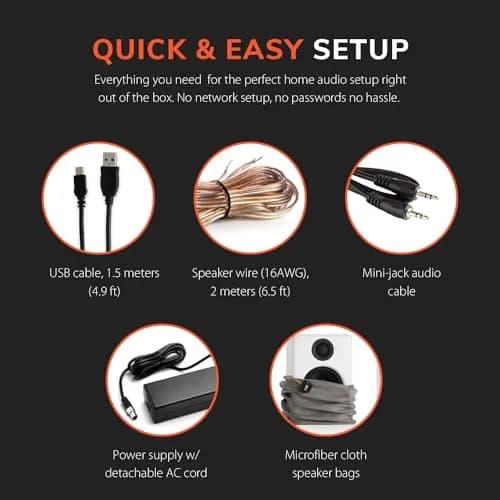 Audioengine A2+ GEN3 Wireless Computer Speakers - 6.8 kg (15 lb) - White | Bluetooth 5.4 Adaptive, aptX-HD, USB-C, RCA, AUX thumbnail 9