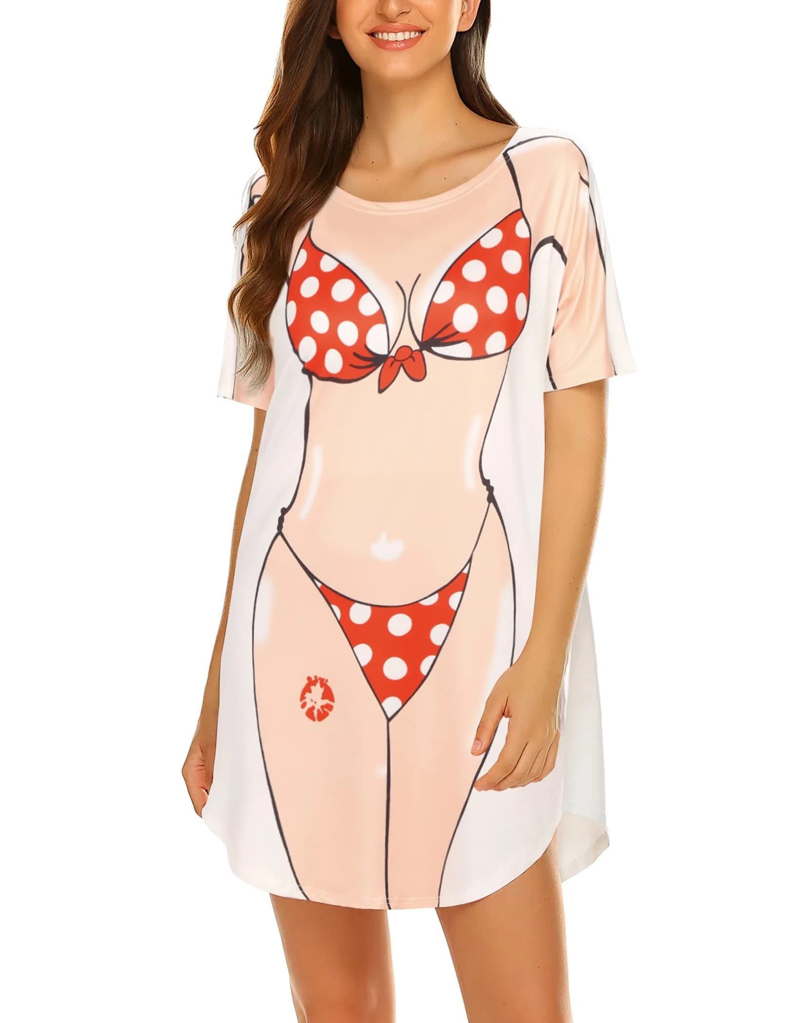 Ekouaer Women T-shirt Bikini Cover Up Summer Beachwear | Soft Breathable Fabric, Loose Fit