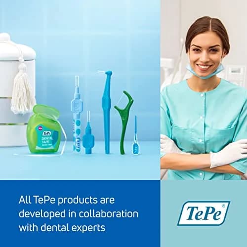 TePe Interdental Brush Angle, Pack of 6 | Angled Dental Brush for Teeth Cleaning, 0.8 mm, Large Gaps, Green, Size 5 thumbnail 6
