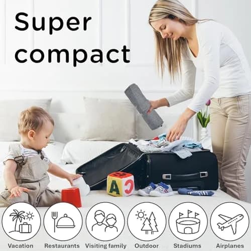 liuliuby Compact Travel High Chair for Baby | Portable Highchair Seat with 5-Point Harness, 27.2 cm (10.7 in) Height thumbnail 6