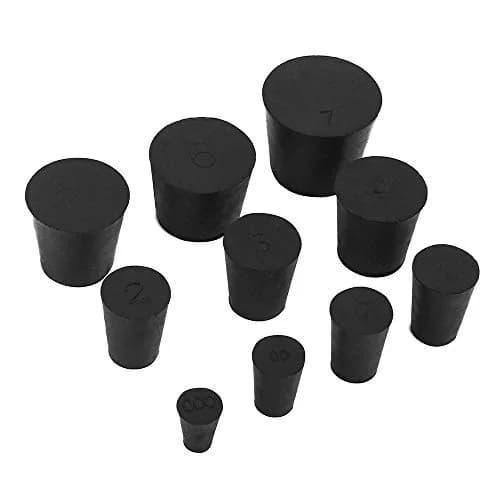 Enjoyist 19-Pack Assorted Solid Rubber Stoppers #000-#7 | Lab & Scientific Use thumbnail 1