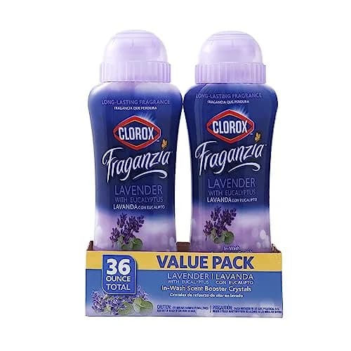 Clorox Fraganzia Scent Booster Crystals Lavender Eucalyptus Twin 36 Oz | Infuses Laundry with Long-Lasting Fragrance thumbnail 1