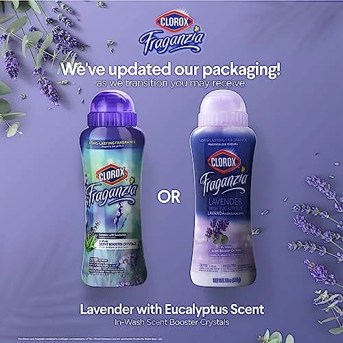 Clorox Fraganzia Scent Booster Crystals Lavender Eucalyptus Twin 36 Oz | Infuses Laundry with Long-Lasting Fragrance thumbnail 2