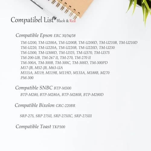 Bigger 24 Pack Compatible Ribbon Replacement for ERC-30, ERC 30 34 38 B/R | Long-Lasting Print Quality thumbnail 2