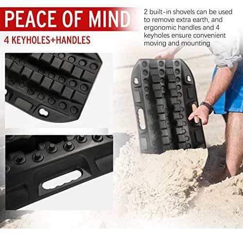 BUNKER INDUST Black 2 Pcs Off Road Traction Boards | 22.8in x 12.95in (58.4cm x 32.9cm) thumbnail 5