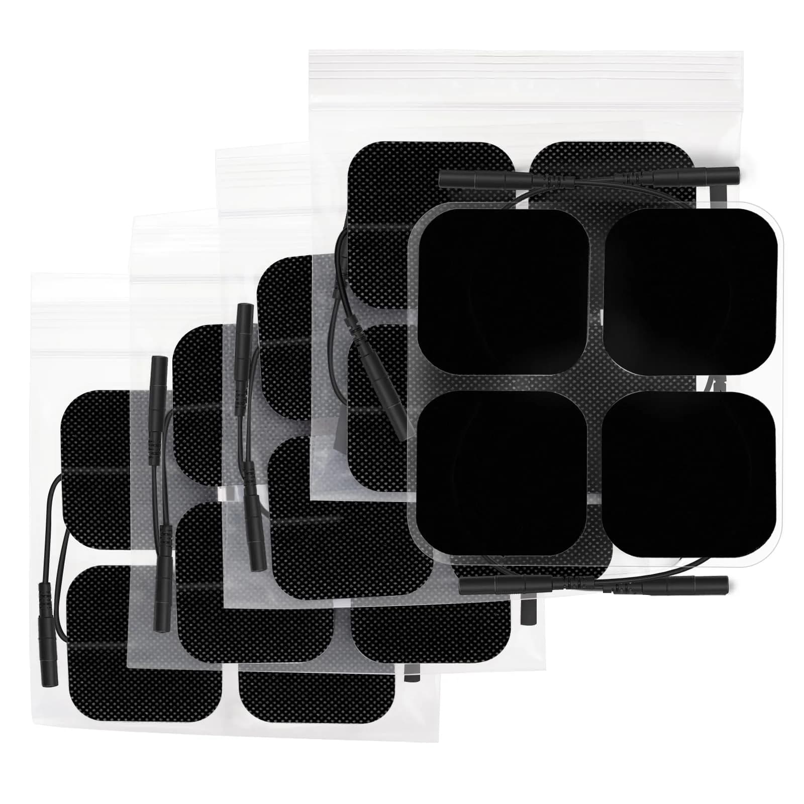 AUVON TENS Unit Electrode Pads Black 20-Count | Universal Compatibility for Pain Relief - main product image