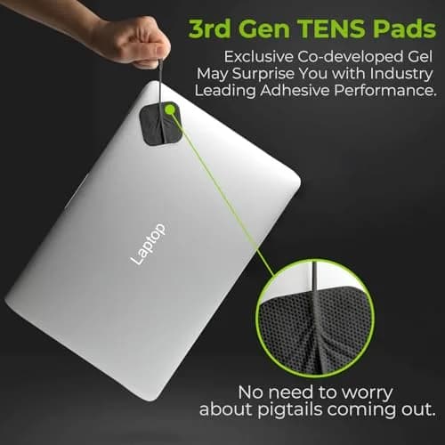 AUVON TENS Unit Electrode Pads Black 20-Count | Universal Compatibility for Pain Relief thumbnail 2