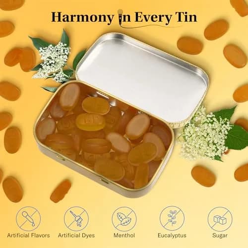 GRETHER'S Sugarfree Elderflower Pastilles 6.36 oz (180 g) | Swiss Crafted Throat Comfort for Dry Mouth thumbnail 2
