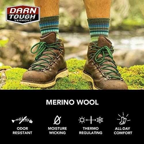 Darn Tough Vermont Men's Light Hiker Micro Crew Lightweight with Cushion Sock (Style 1972) - Beige/Taupe, Large thumbnail 5