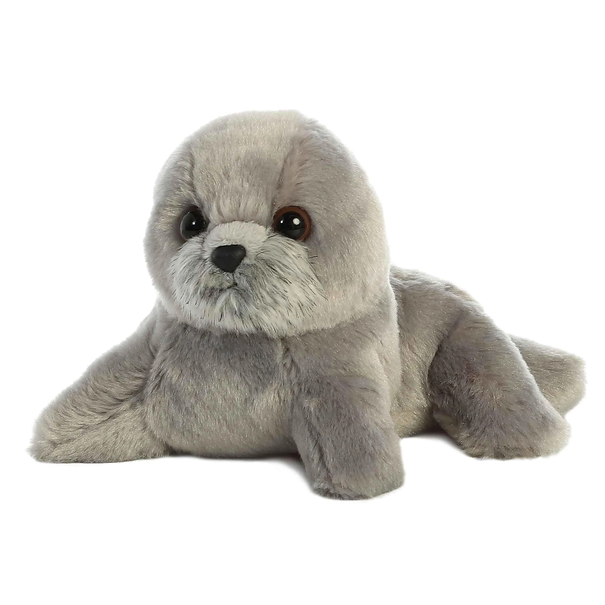 Aurora Adorable Mini Flopsie Harpo Seal Stuffed Animal 7-inch Gray | Soft Plush Toy for Kids Ages 3+ thumbnail 3
