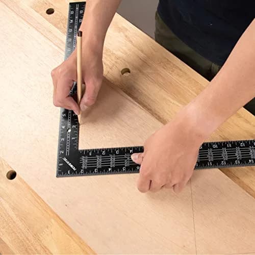 POWERTEC Framing Square, 16 in x 24 in Steel Carpenter Square with Rafter Tables for Woodworking & Construction thumbnail 7